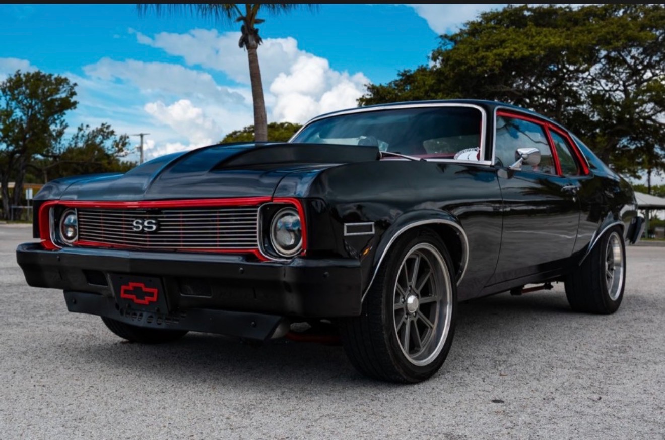 Black 1974 Chevrolet Nova Sedan 4-Speed Automatic