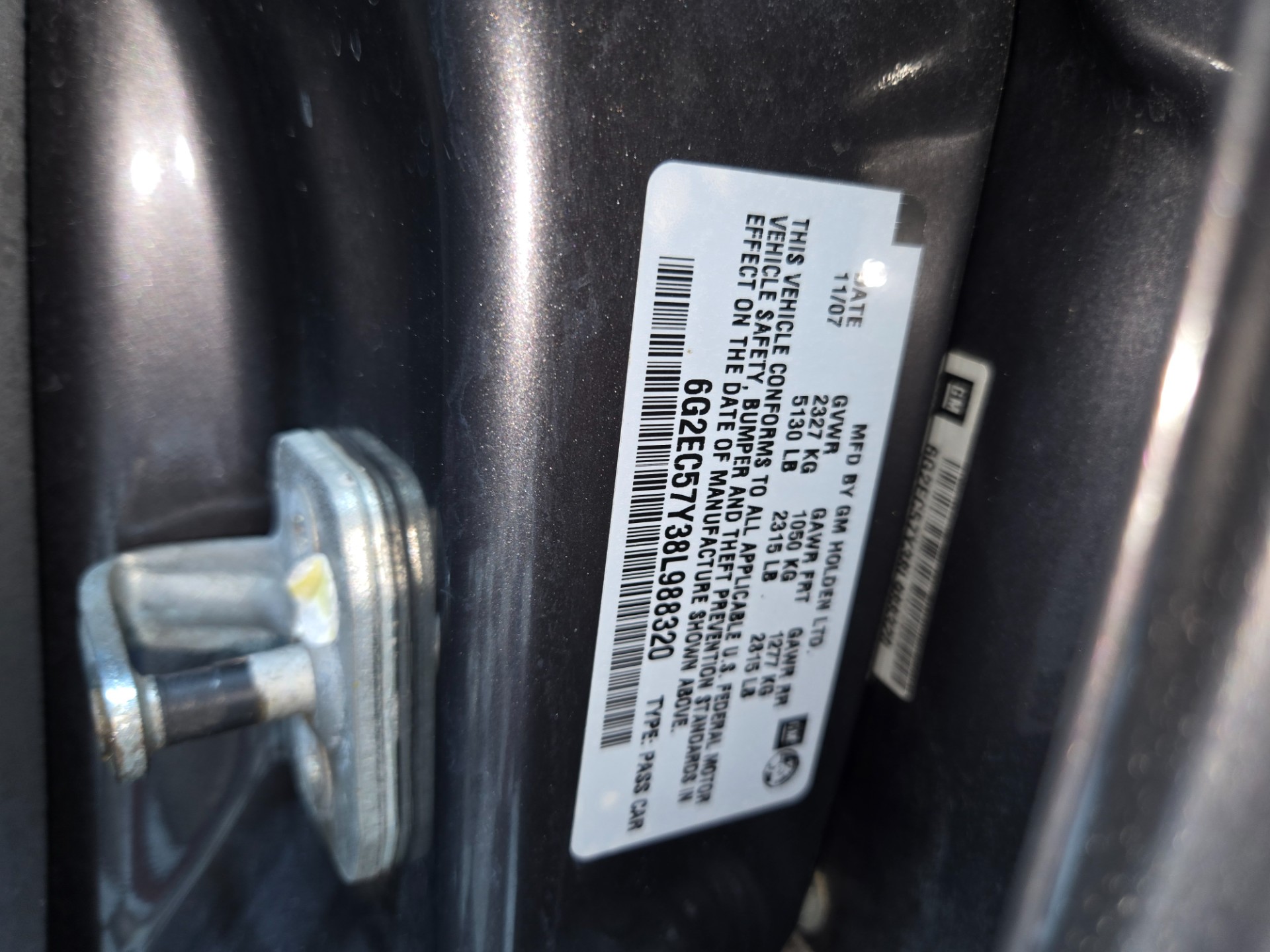 2008 Pontiac G8 107