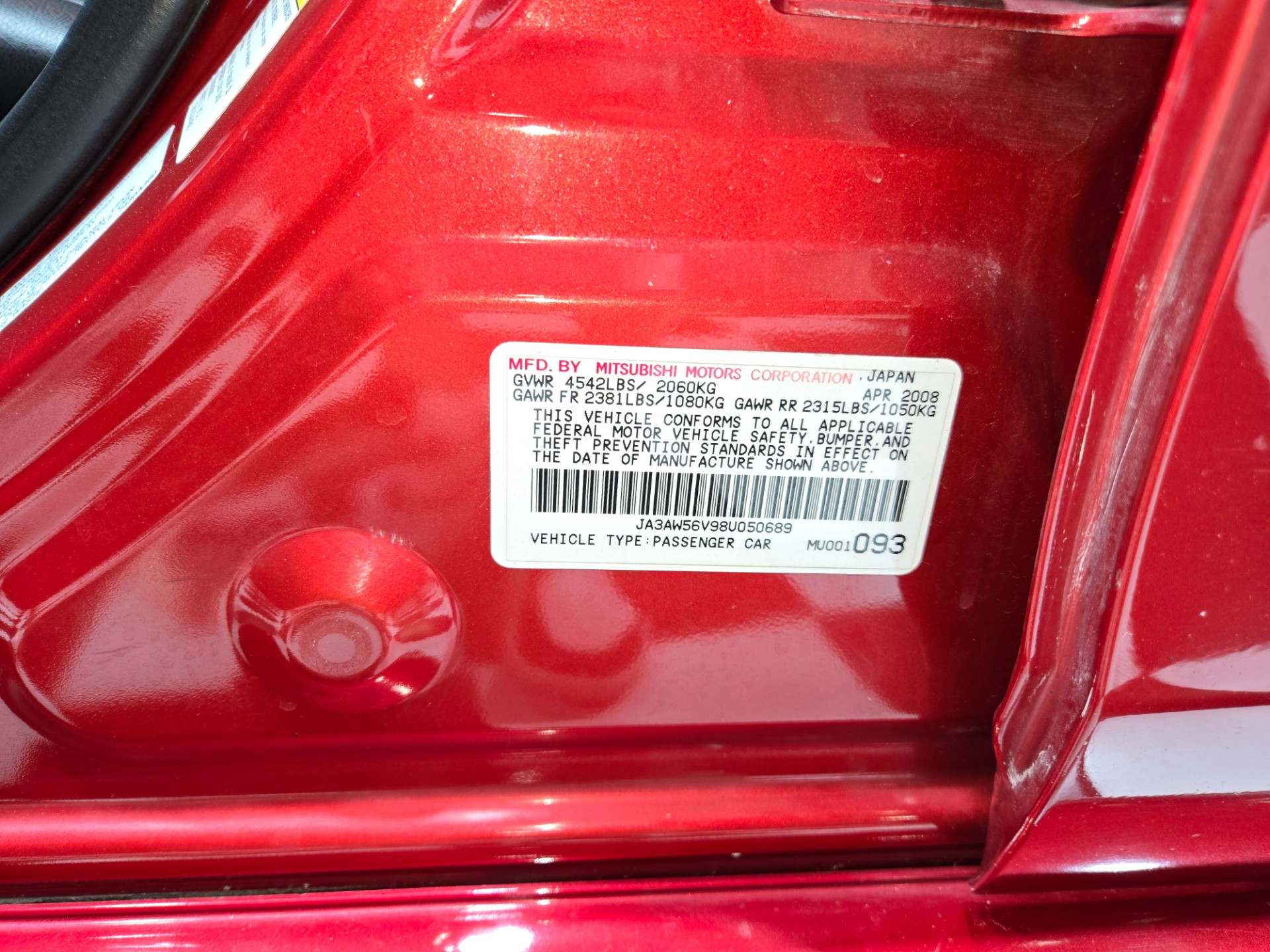 2008 Mitsubishi Lancer Evolution 105