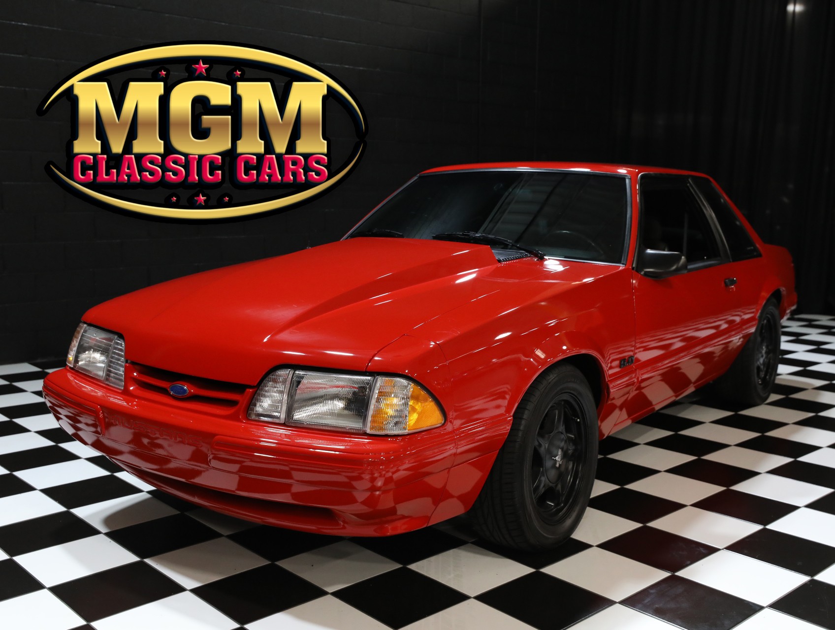 Bright Red 1991 Ford Mustang Coupe 5-Speed Manual