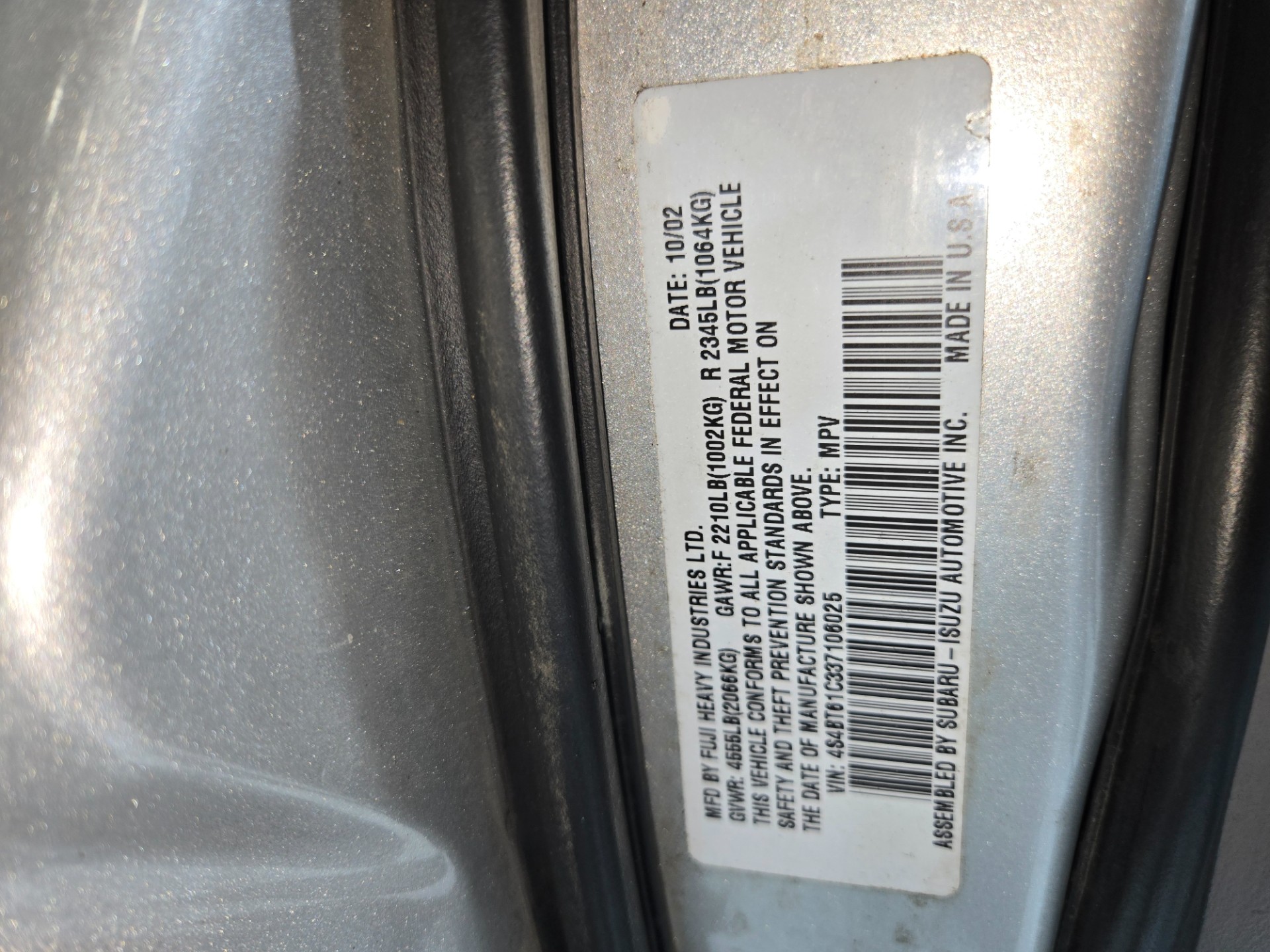 2003 Subaru Baja 106