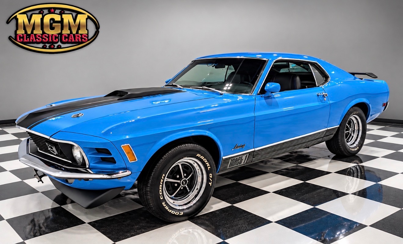 Blue 1970 Ford Mustang Coupe 3-Speed Automatic