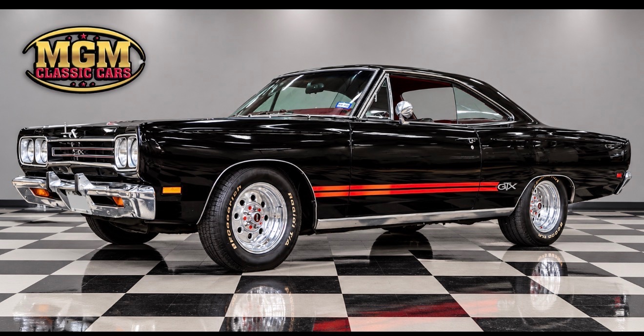 Black 1969 Plymouth GTX Coupe 3-Speed Automatic