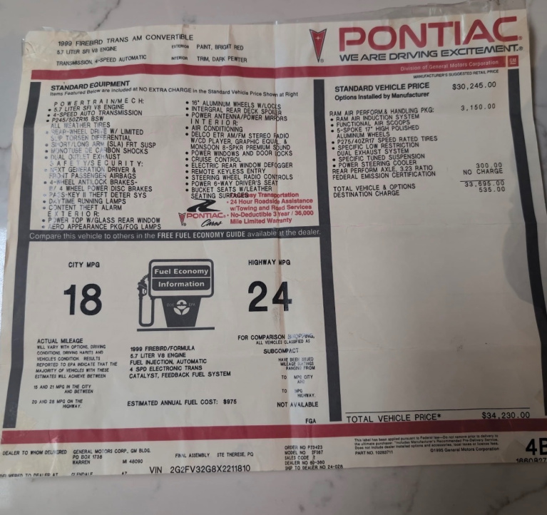 1999 Pontiac Firebird