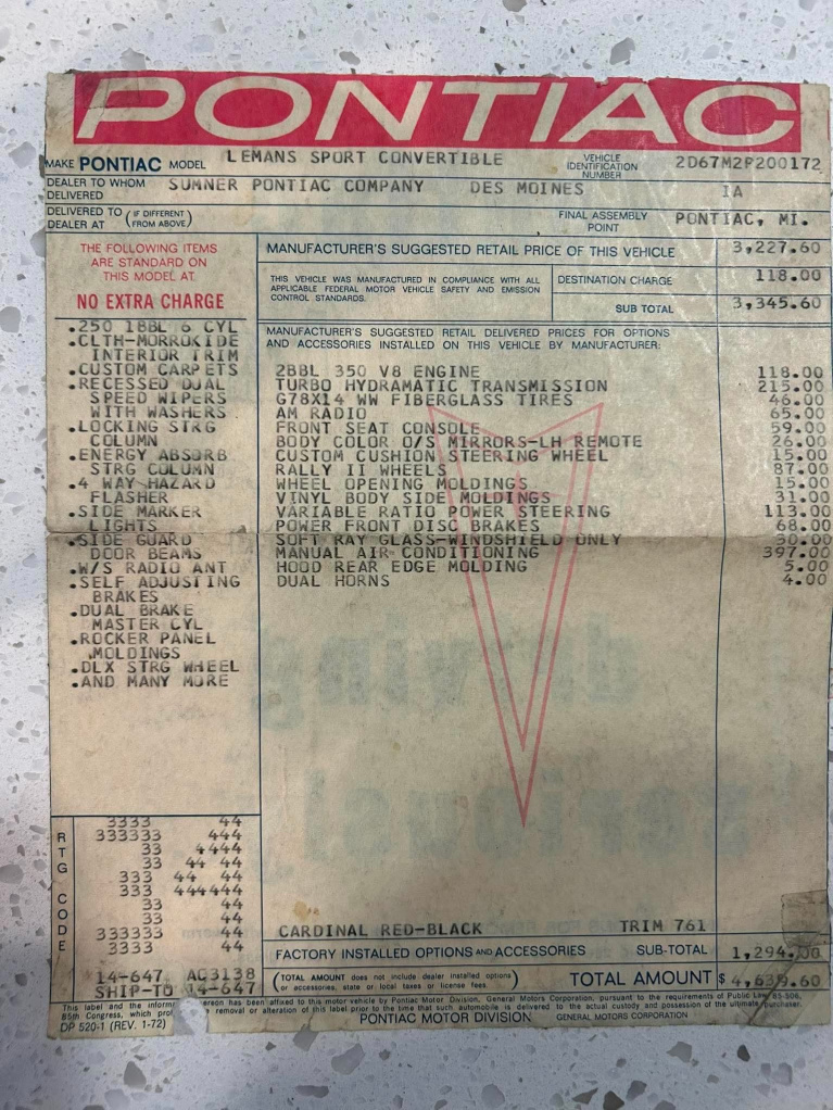 1972 Pontiac Lemans